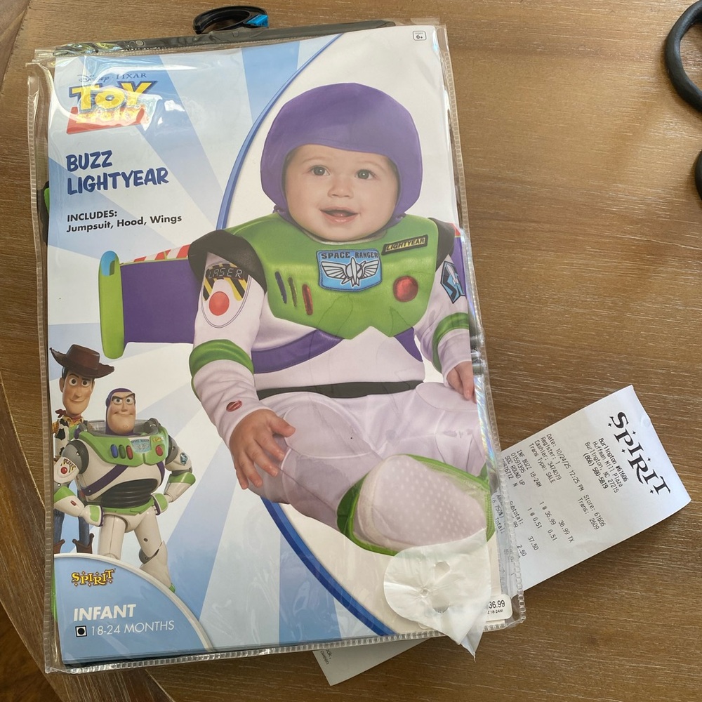 Spirit Buzz Lightyear Infant Outfit - Green, Purple, White